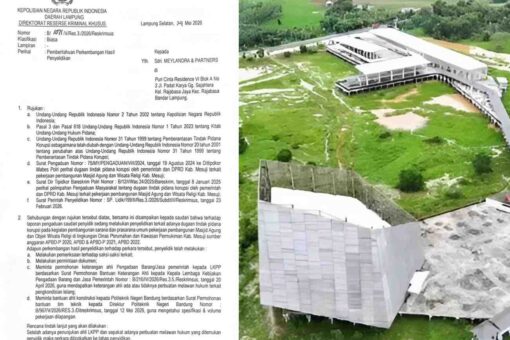 Kasus Dugaan Korupsi Islamic Center Mesuji Naik Sidik, Masa Tenang Telah Berakhir